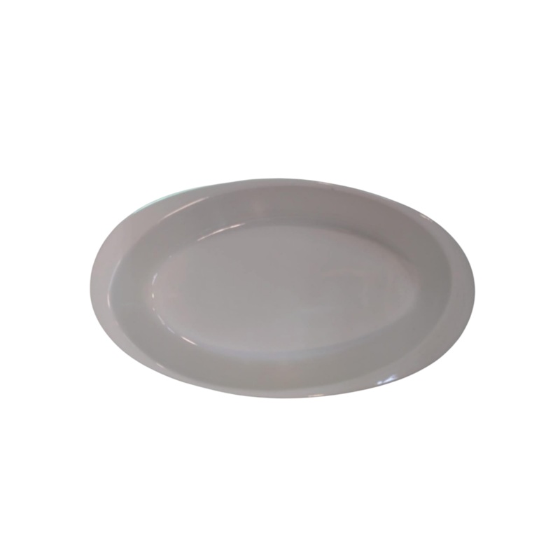 Ceramic White Oval Plate 8 Inch 20.5x12x3cm