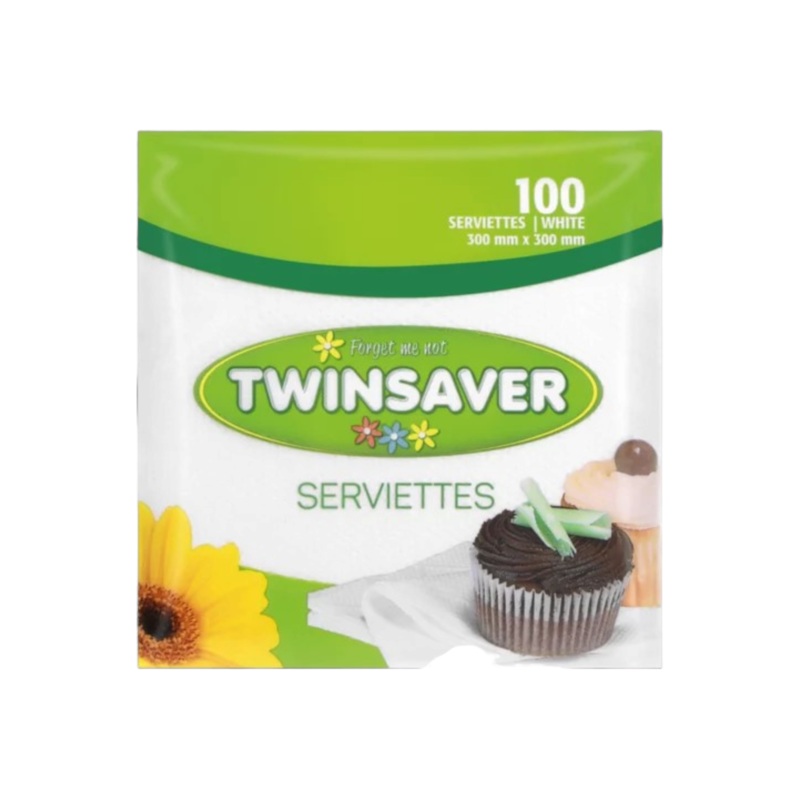 Twinsaver Serviettes 1ply 100Pack