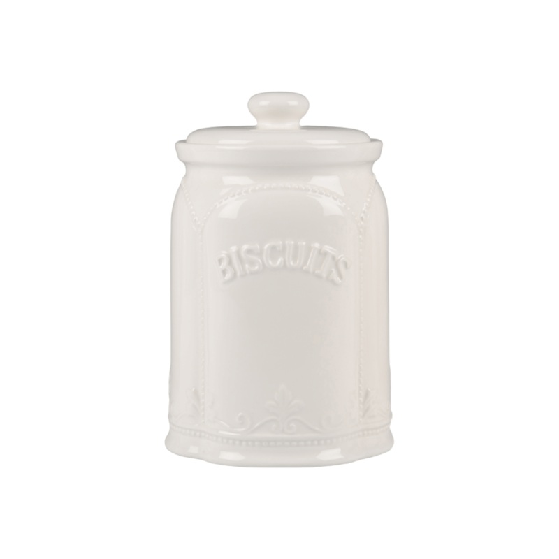 Vintage Ceramic Biscuit Canister with Lid