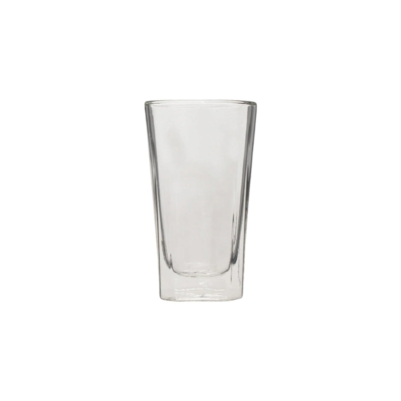 Consol Roma Double Wall Square Borosilicate Glass Tumbler 380ml 2pc Set