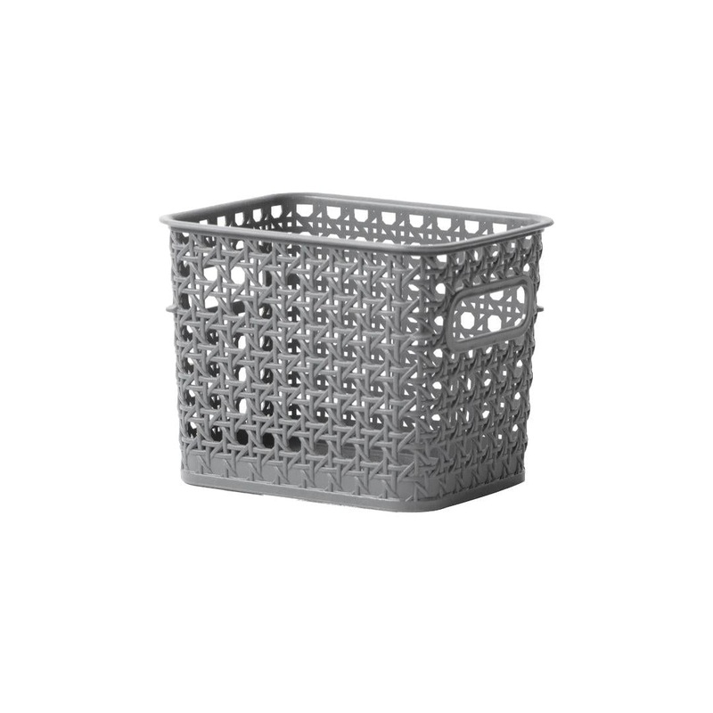 Regent Plastic Boho Basket Small Grey