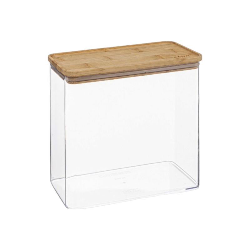 Acrylic Storage Container Rectangular 3L with Bamboo Lid