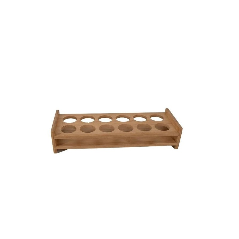 Bar Butler Bamboo 12 Hole Shot Glass Serving Stand 30943