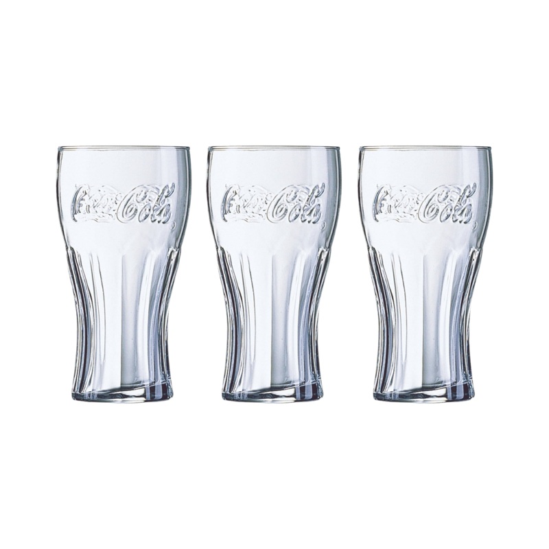 Coke Contour Hiball Glass Tumbler 370ml Pasabahce 6pack 23818