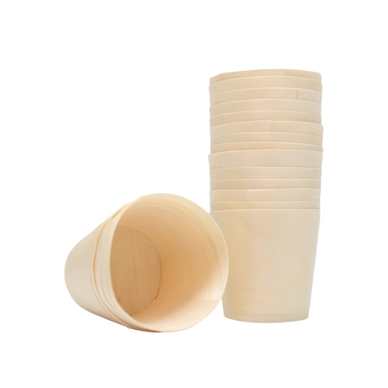 Disposable Bamboo Cups Small 4x3cm 20pack