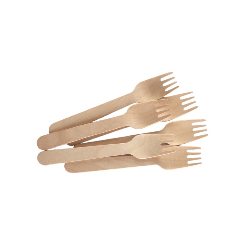 DIY Craft Wooden Fork 15.5cm 6pack