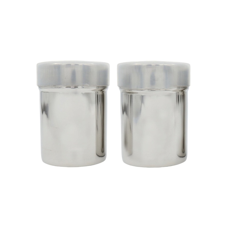 Salt & Paper Shaker Tins 2pc Set Bottles MV2487