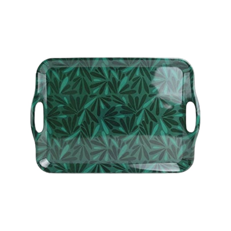 Totally Home Melamine Serving Tray Green Floral TH168