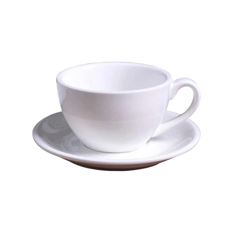 Ceramc Vintage Cup & Saucer 300ml White