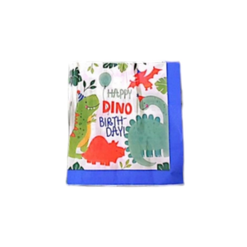 Dino Party Luncheon Serviettes 33x33cm 20pack