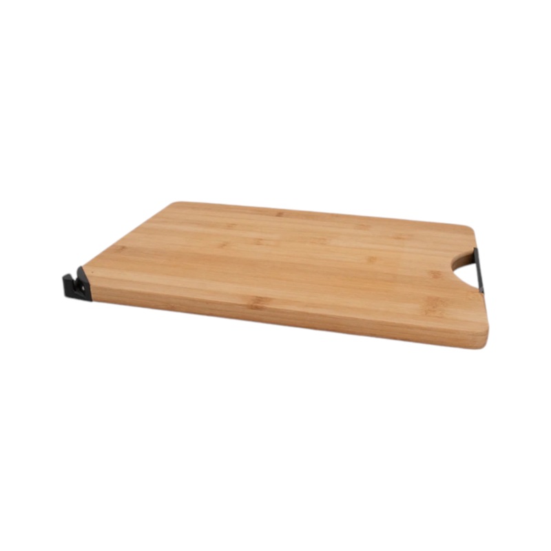 Regent Bamboo Cutting Board with Black Metal Handle 30228