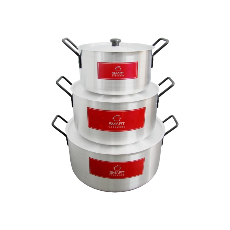 Smart Cookware Stew Pan Set Heavy Duty 1.8mm  7L-12L-21L