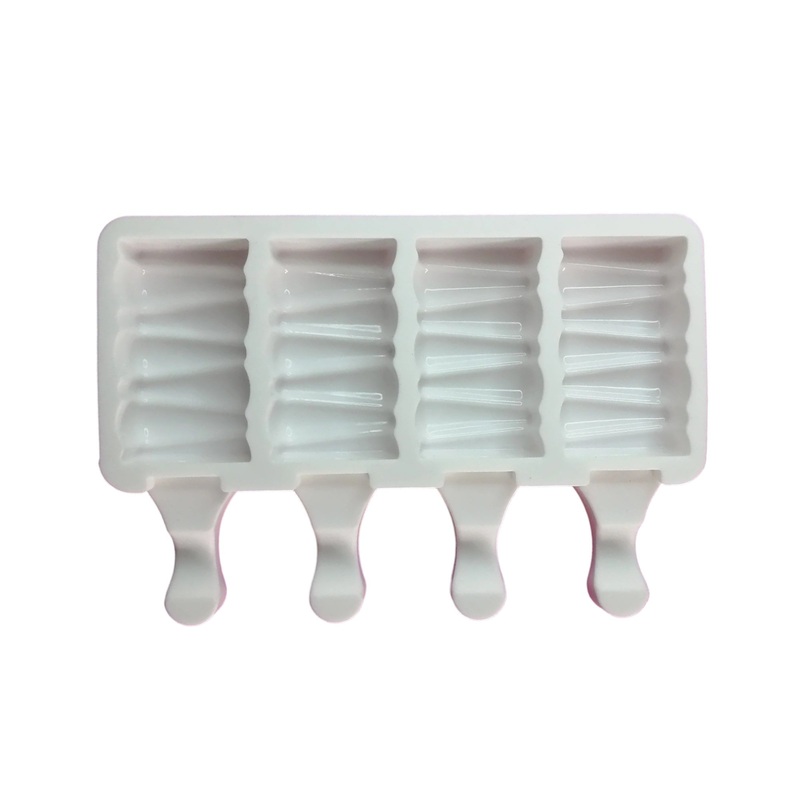 Silicone Ice mould water tray 4-Division with 50pcs Wooden Sticks