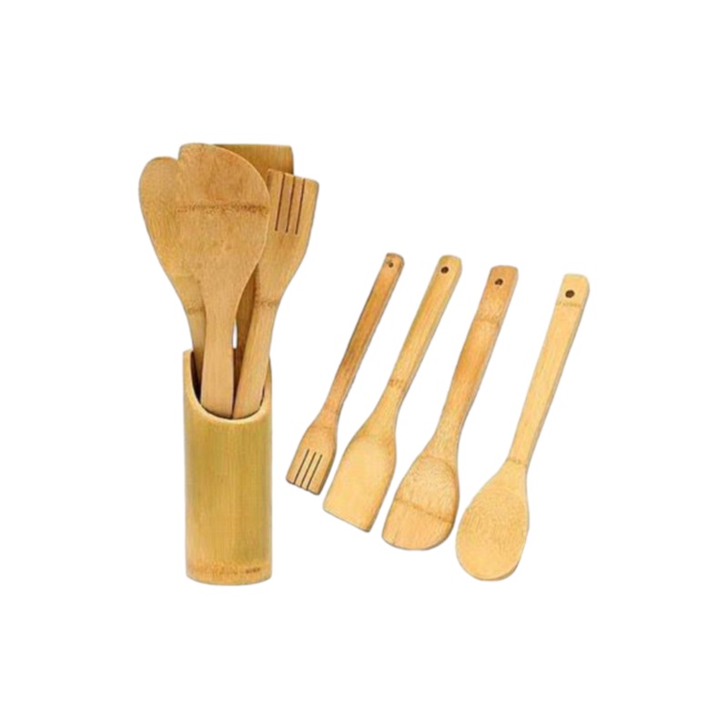 Bamboo Wooden Kitchen Cooking Utensils  5pc 4148 Gii