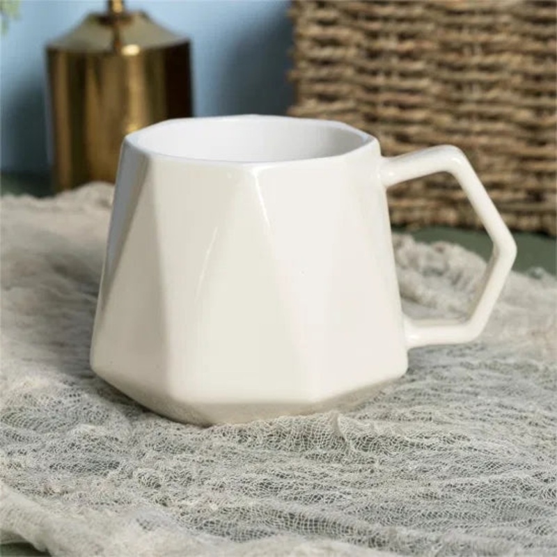 Ceramic Diamond Coffee Mug 12×7.5x9cm