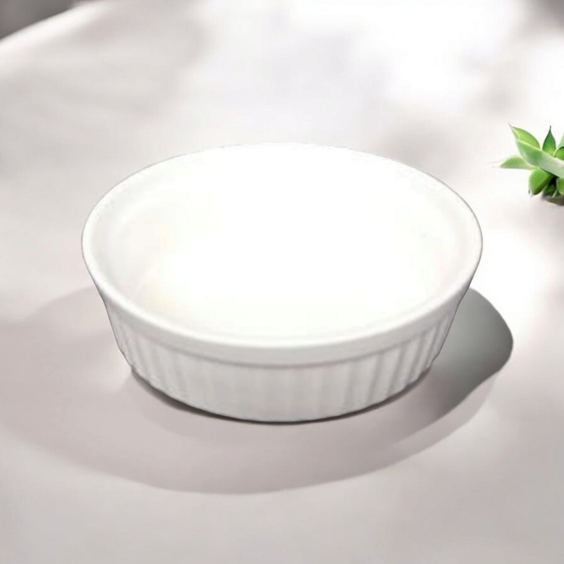 Ceramic Ramekin Baking Bowl 7.2×3.2cm White Round