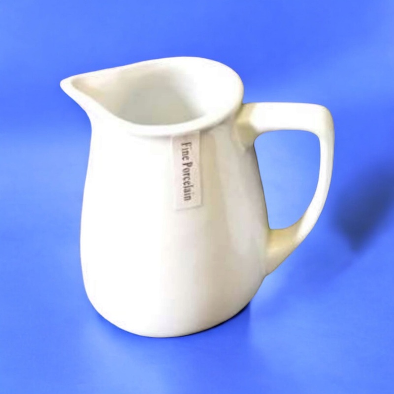 Porcelain Ceramic Milk Jar 350ml White Pitcher