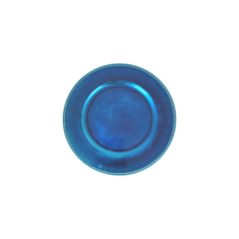 Underplate Blue Beaded