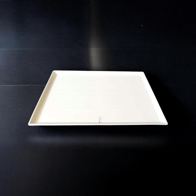 White Ceramic  Rectangle Dinner Plate 13inch