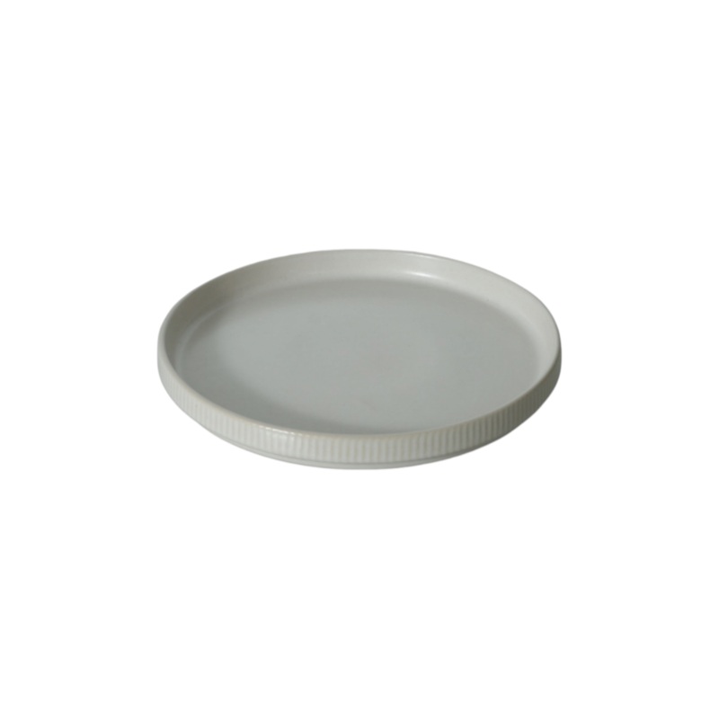 Cera Rib Side Plate Grey 21×2.1cm