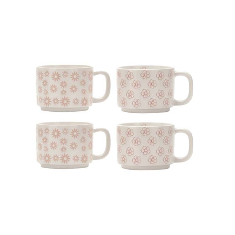 Ceramic Mug Assorted Design 530ml 4pack