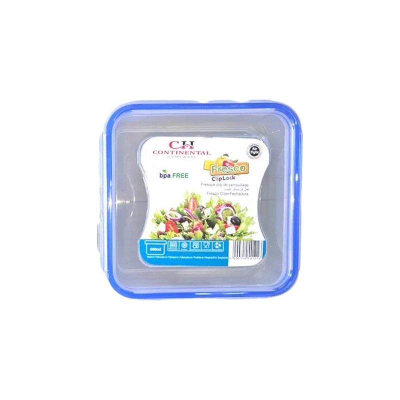 Continental Homeware Food Lock Square Container 600ml 1pc