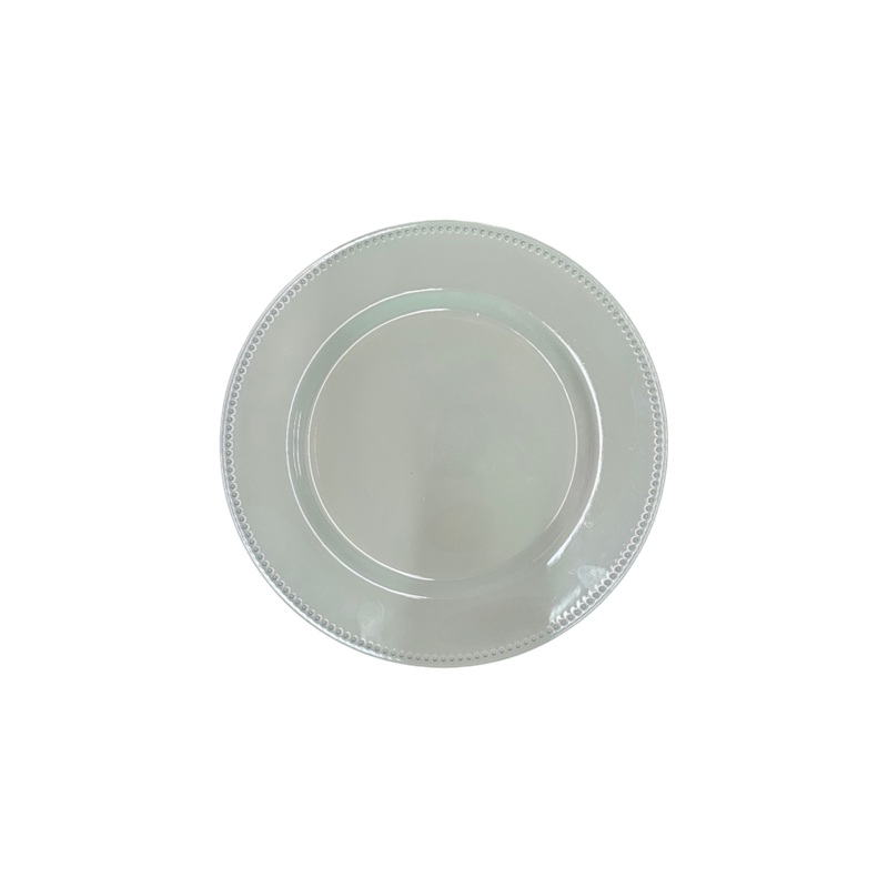 Underplate White Beaded Plastic 33cm