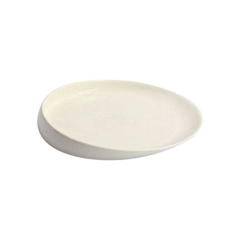 Ceramic Serving Platter Round Tilted 25.5×3.5 33127