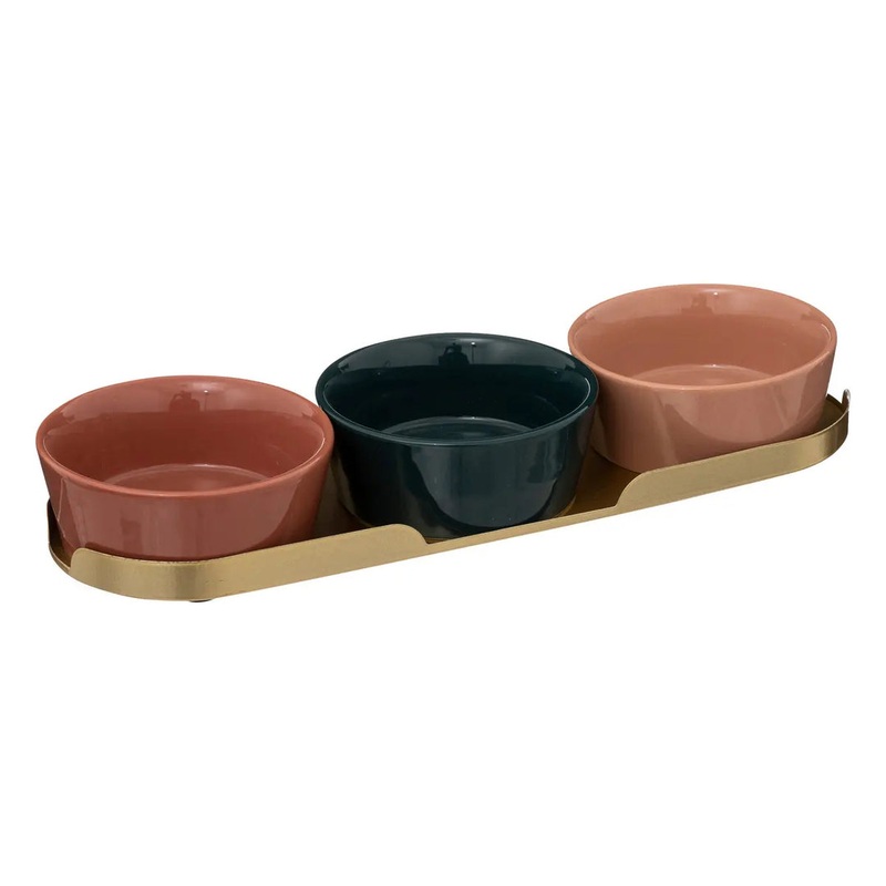 Secret De Gourmet Ceramic Appletizer Set 4pc