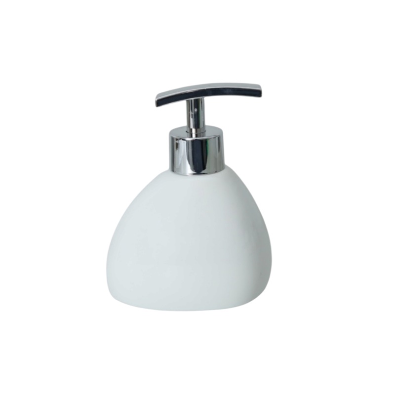 SG Silk Soap Dispenser Stoneware Ceramic White 10.5×8.2×12.6 cm