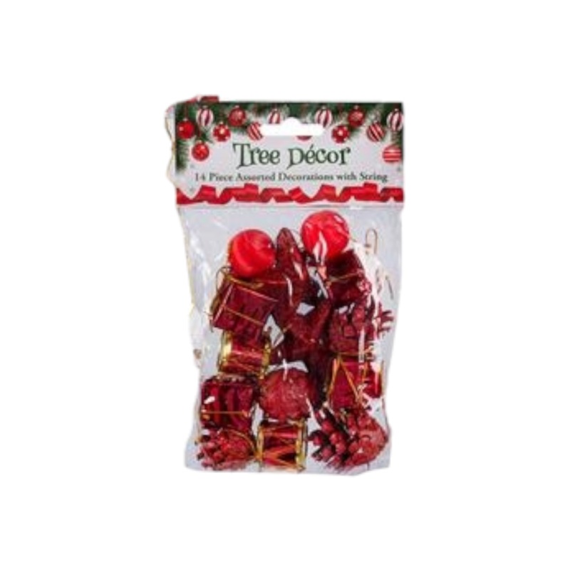 Tree Decor Balls-Box-Cones 14pc Set