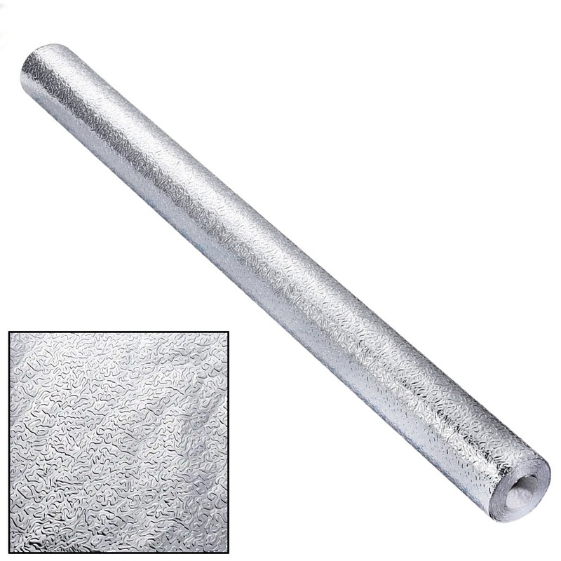 Self-Adhesive Kitchen Back splash Wallpaper Aluminum Foil Wall Paper (60200 Cm)