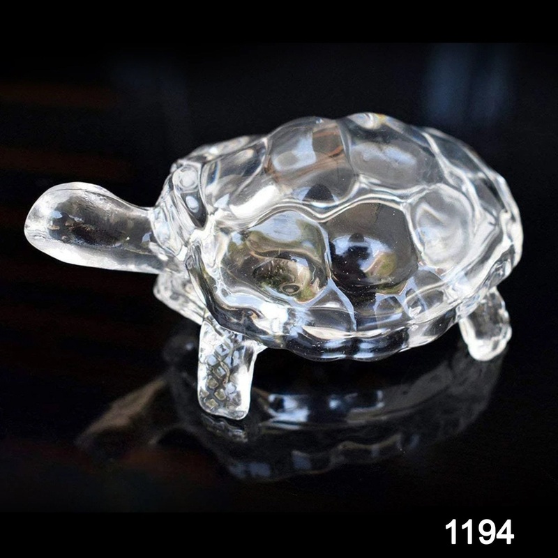 1194 Crystal Glass Turtle-Tortoise for Feng Shui and Vastu