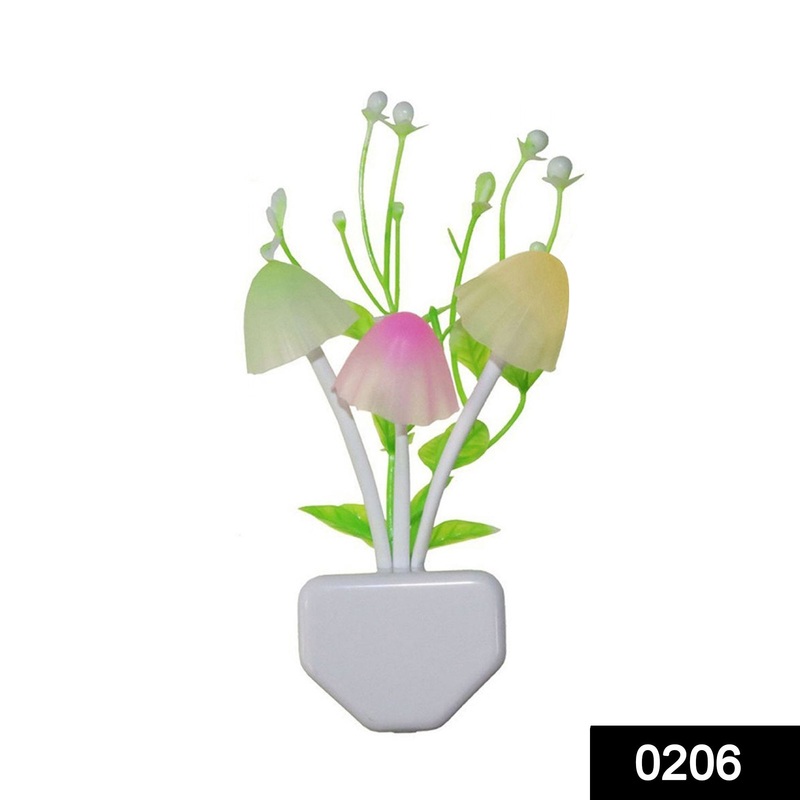 0206 Night Lamps White Flower Pot Color Changing Light & Mushrooms Light Sensor LED Decorative Night Lamp Night Lamp