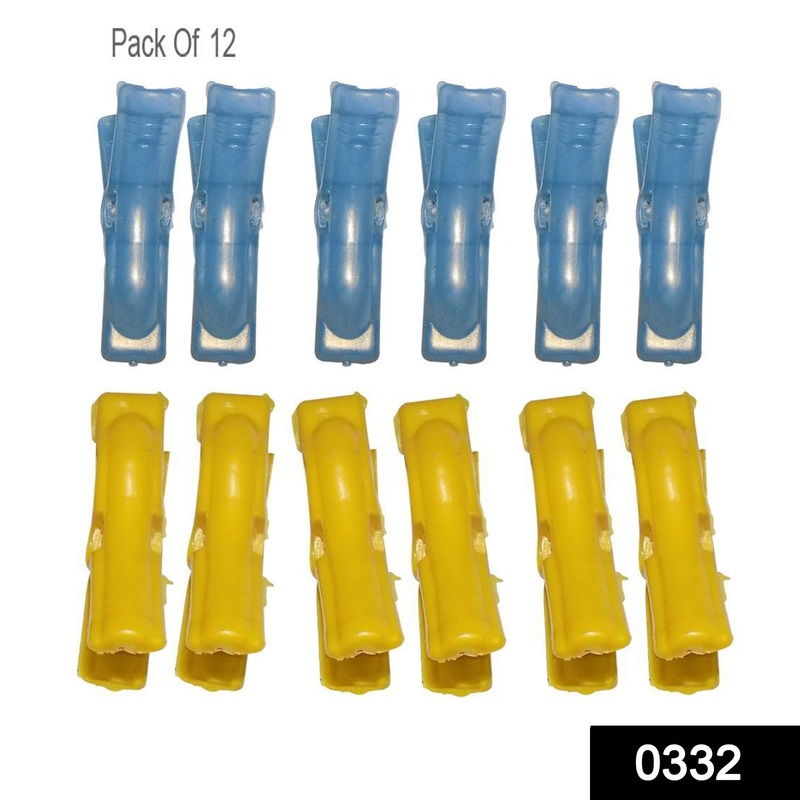 0332 Multipurpose Plastic Clothes Pegs / Hanging Clips / Cloth Drying Clips – 12 pcs (Round)
