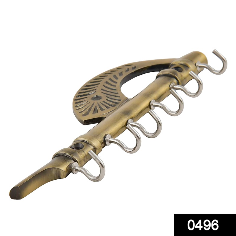 0496 Flute And Feather Shaped Wall Hook Key Holder