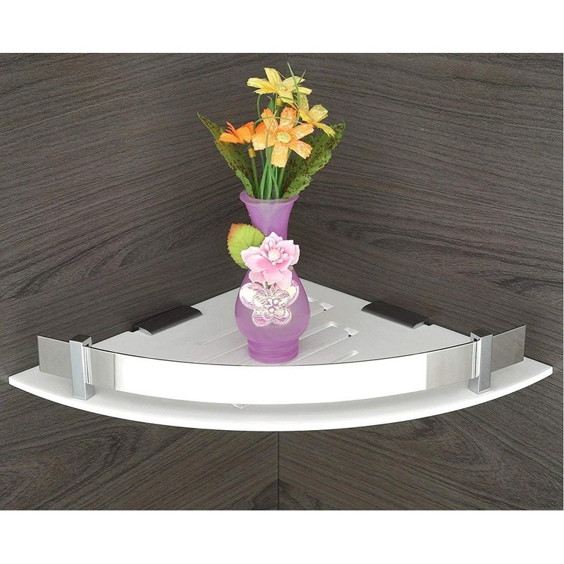 0695 Multi Purpose Corner Wall Mount Shelf – 10 x 10 Inch  (H-101)