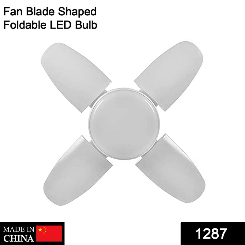 1287 Cool Day White Decorative Fan Blade Shaped Foldable LED Bulb