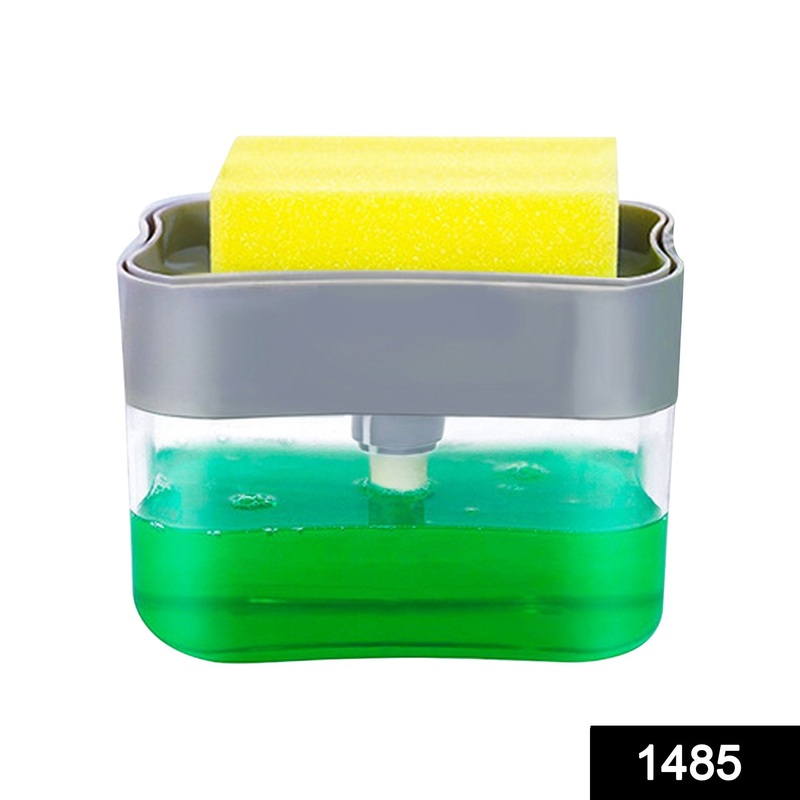 1485 Liquid Soap Dispenser on Countertop with Sponge Holder For Pet