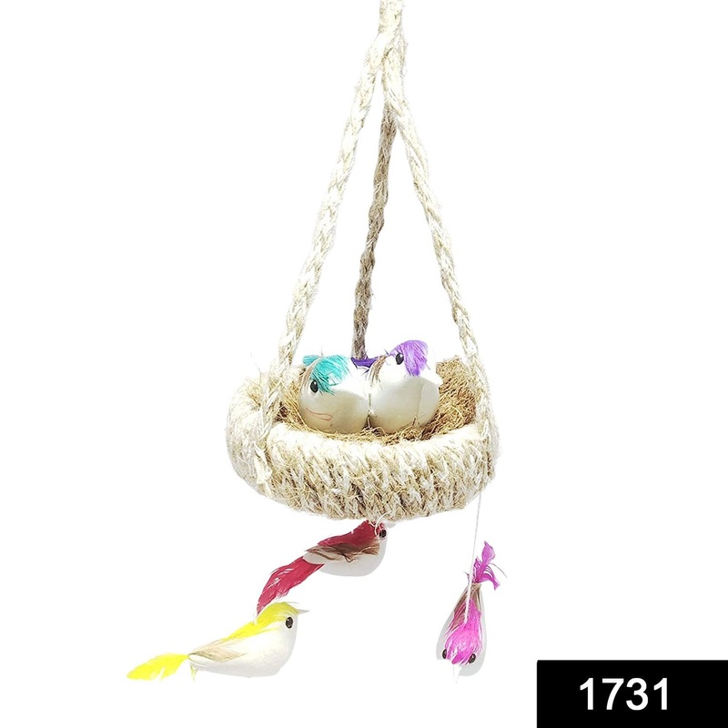 1731 Artificial Jute Hanging Birds Nest Jhumar Chidiyan Ka Ghosla