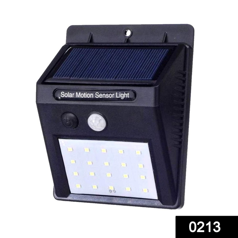 213 Solar Security LED Night Light for Home Outdoor/Garden Wall (Black) (20-LED Lights)