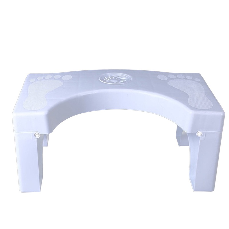 6005 Plastic Non-Slip Folding Toilet Squat Stool – White Color