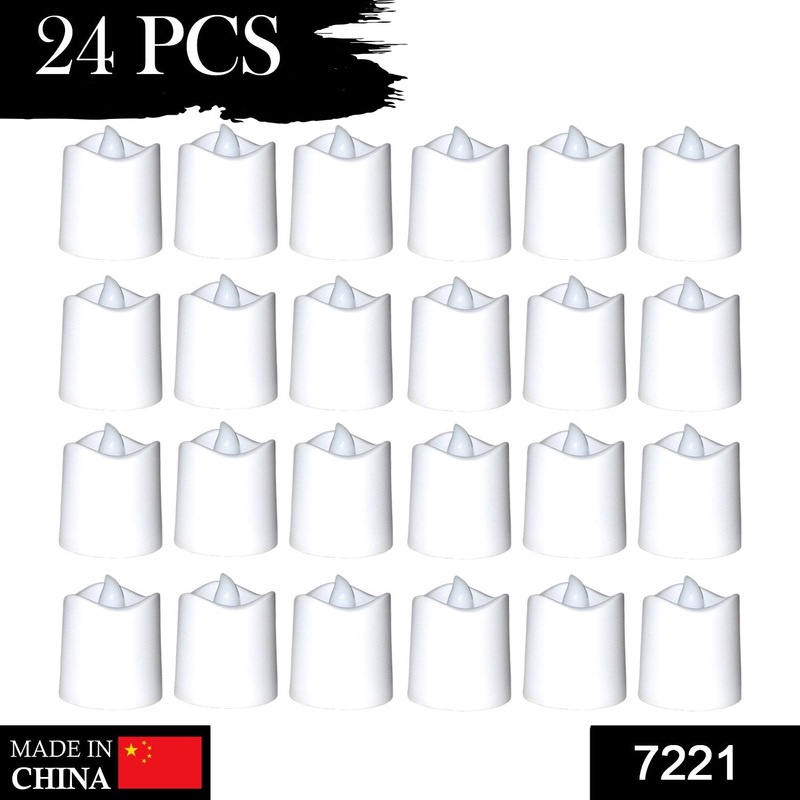 7221 Festival Decorative – LED Tealight Candles (White, 24 Pcs)