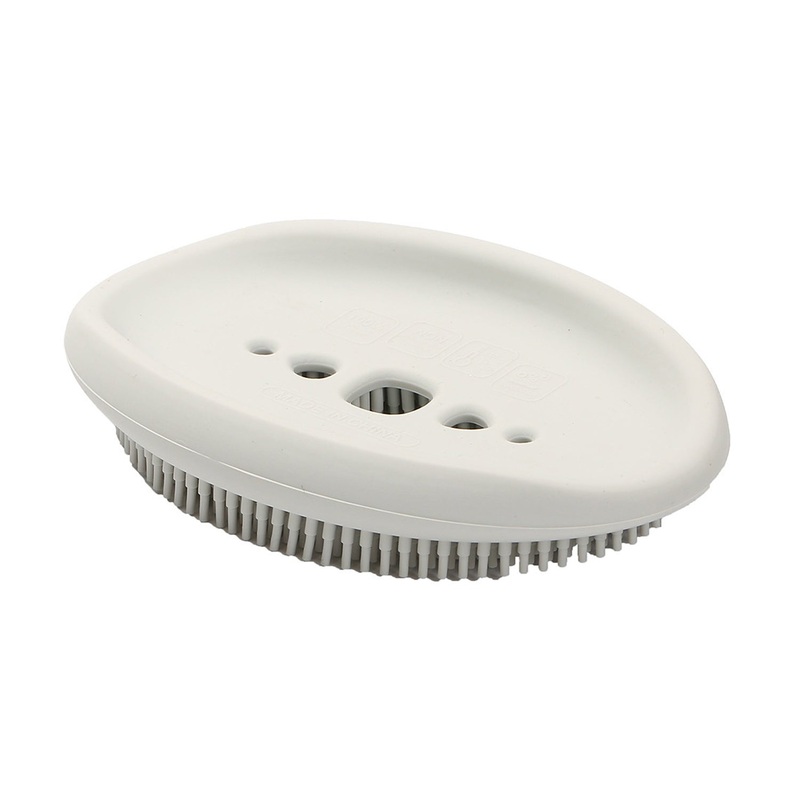 6137 2 in 1 Silicone Cleaning Brush used in all kinds of bathroom purposes for cleaning and washing floors, corners, surfaces and many more things.