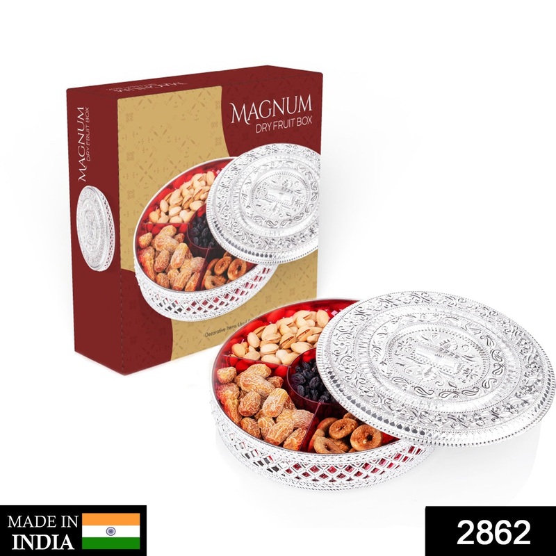 2862 Round Candy Box, Dry Fruit Box For Kitchen Storage Home Decor