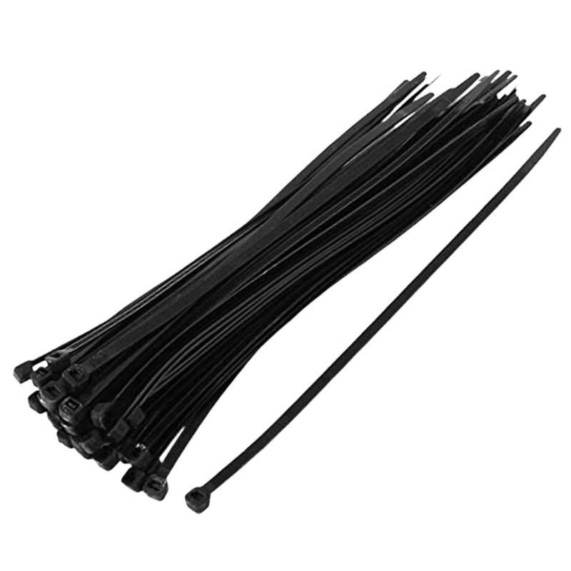 3139 6Inch Nylon Self Locking Cable Ties, Heavy Duty Strong Zip Wire Tie. Pack of 100 – Black.