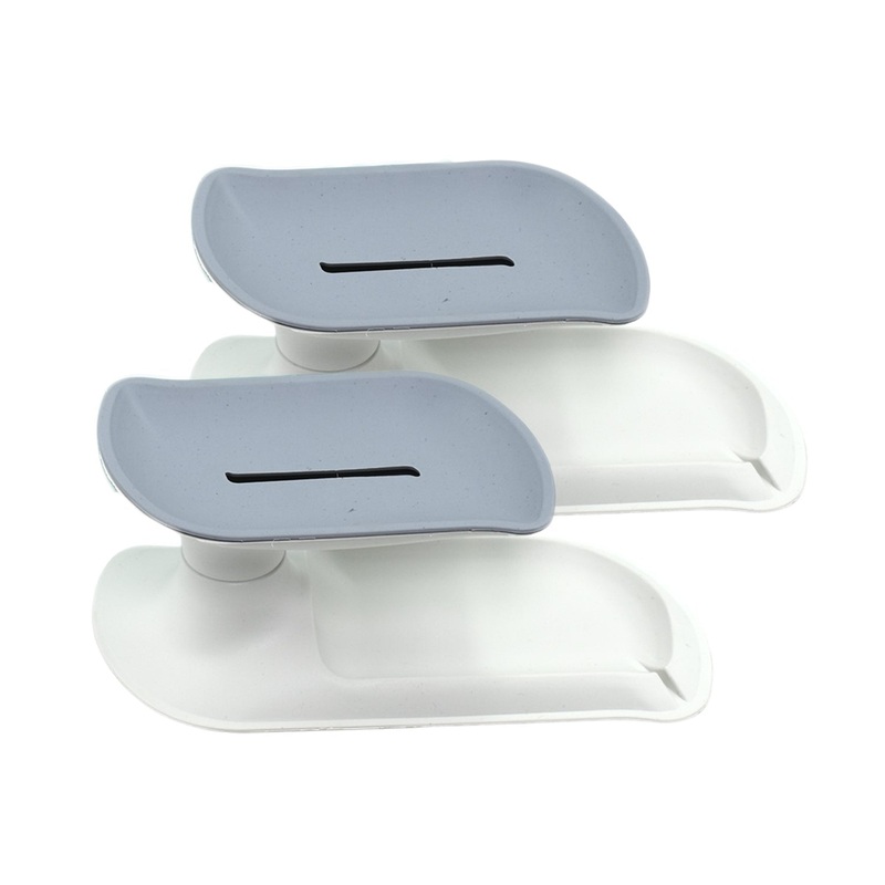 4860 Double Drain Soap Box Nordic Style Portable Plastic Soap Case/Soap Dish
