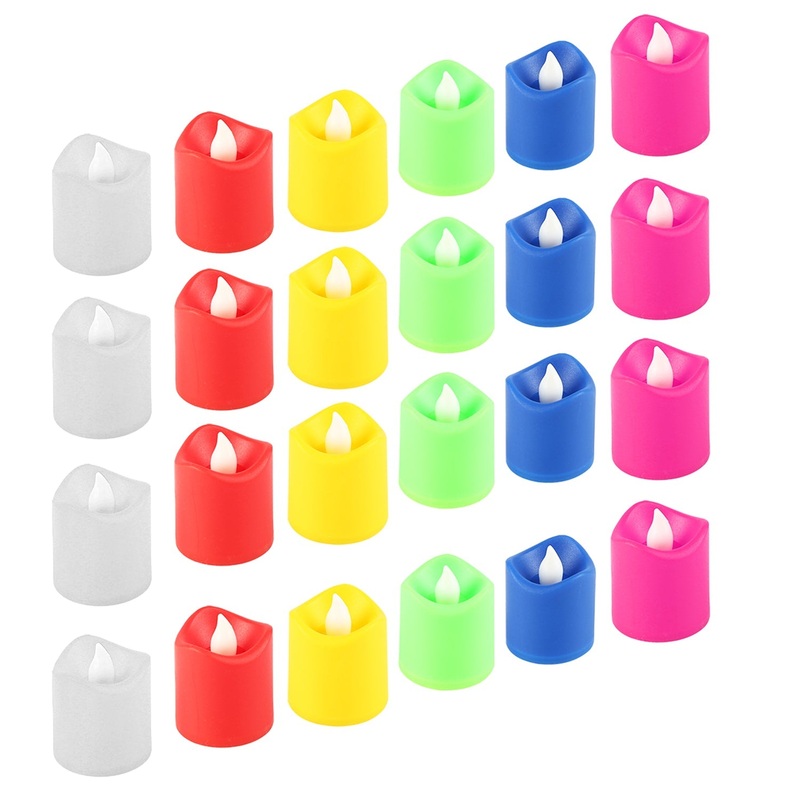 6425 24Pcs Festival Decorative – LED Tealight Candles | Battery Operated Candle Ideal for Party, Wedding, Birthday, Gifts (Multi Color)