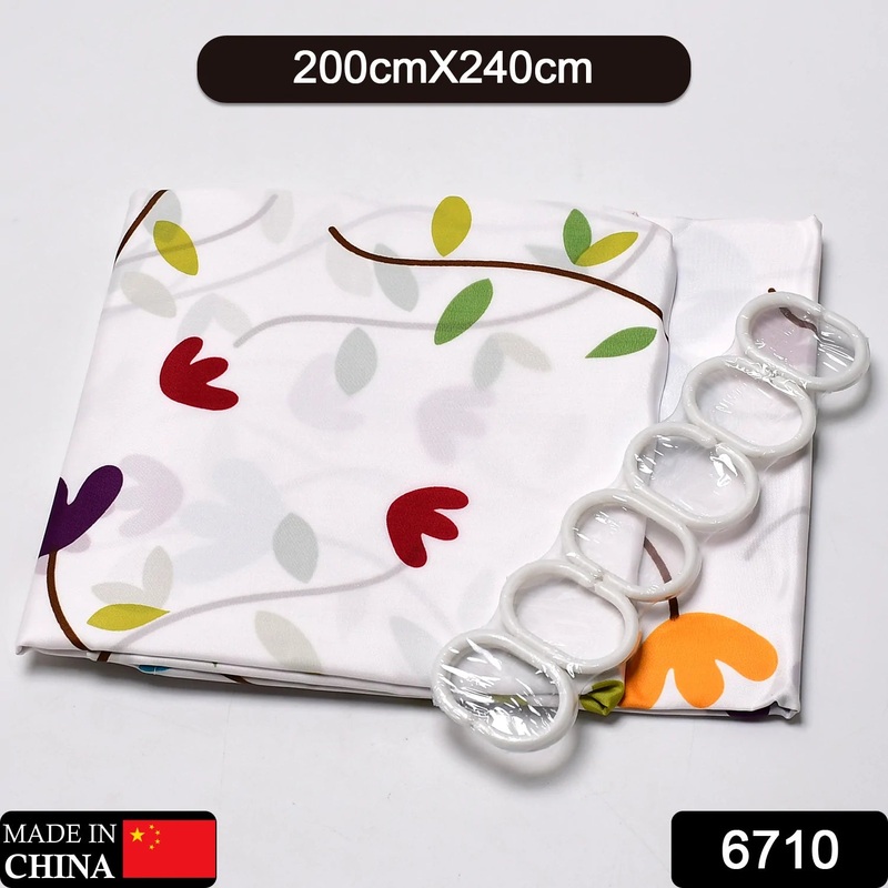 6710  Solid 1 Piece Door Curtain (240x200Cm)