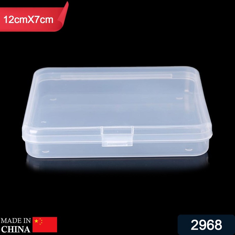 2968 Square Clear Container Storage Box for small parts & Multiuse Box